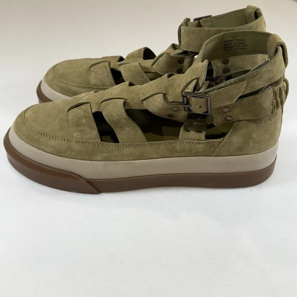 New Free People Bodhi Fisher Sneakers Olive Moss Size 11 Sandals Womens Buckle - Picture 6 of 11